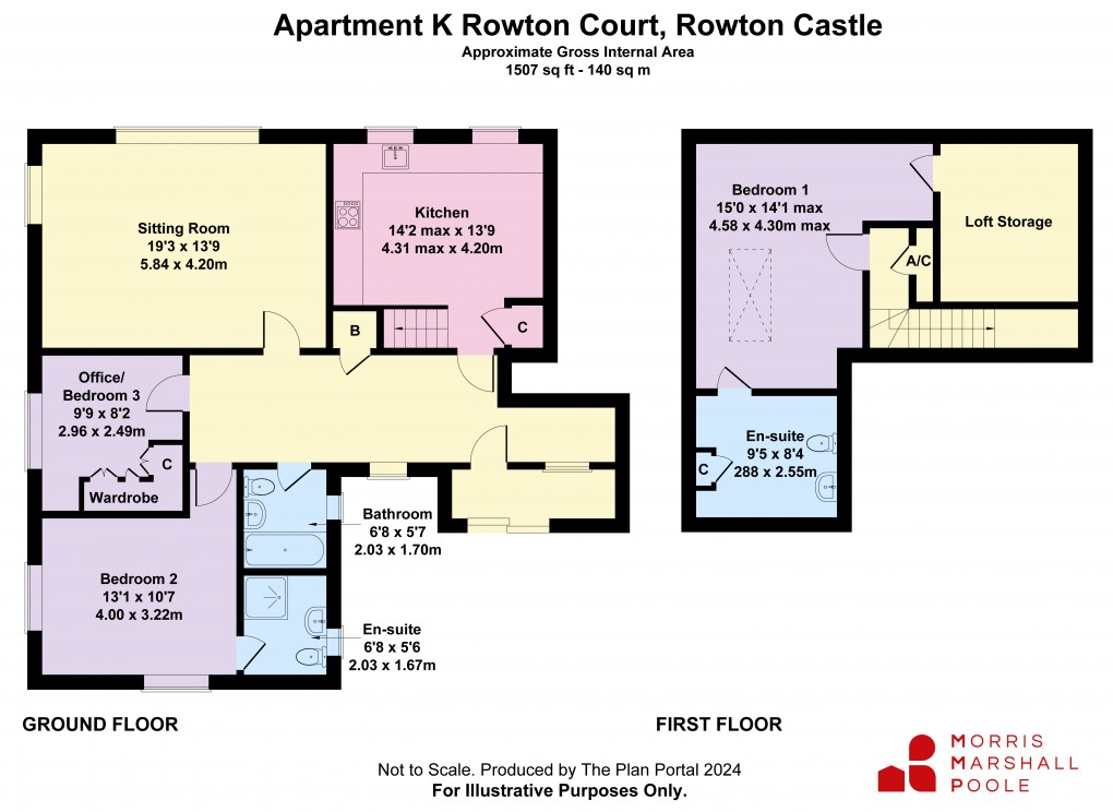 Floorplan for Rowton Castle, Halfway House, Shrewsbury, Shropshire