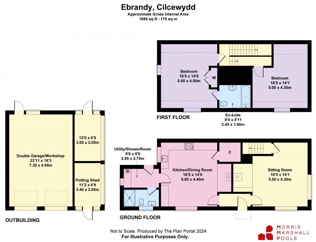 Floorplan for Cilcewydd, Welshpool, Powys