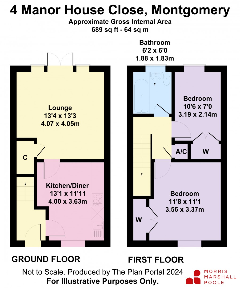 Floorplan for Manor House Close, Montgomery, Powys