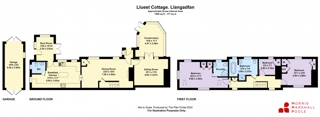 Floorplan for Llangadfan, Welshpool, Powys