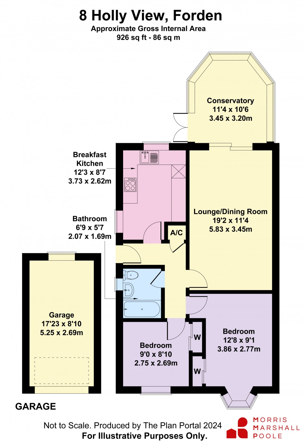 Floorplan for Leighton Road, Forden, Welshpool, Powys