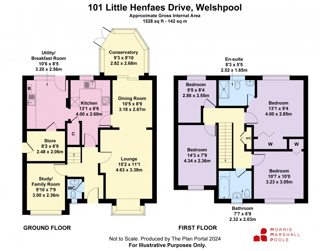 Floorplan for Little Henfaes Drive, Welshpool, Powys