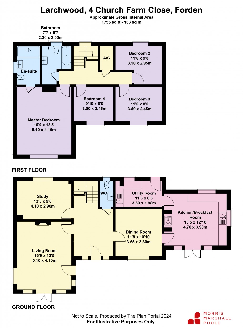 Floorplan for Church Farm Close, Forden, Welshpool, Powys