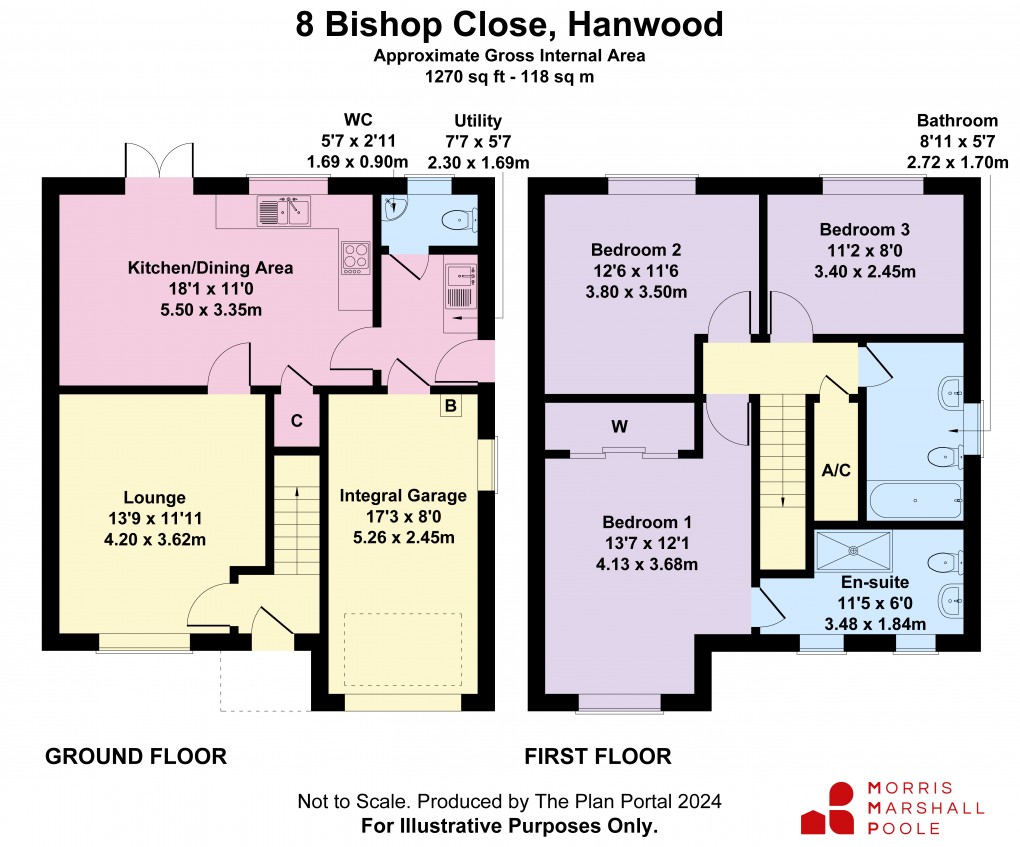 Floorplan for Bishop Close, Hanwood, Shrewsbury, Shropshire