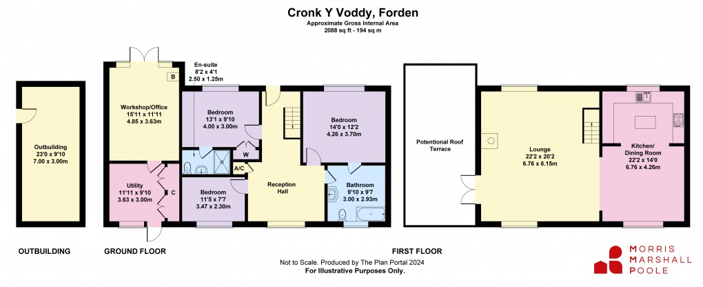 Floorplan for Kingswood Lane, Forden, Welshpool, Powys