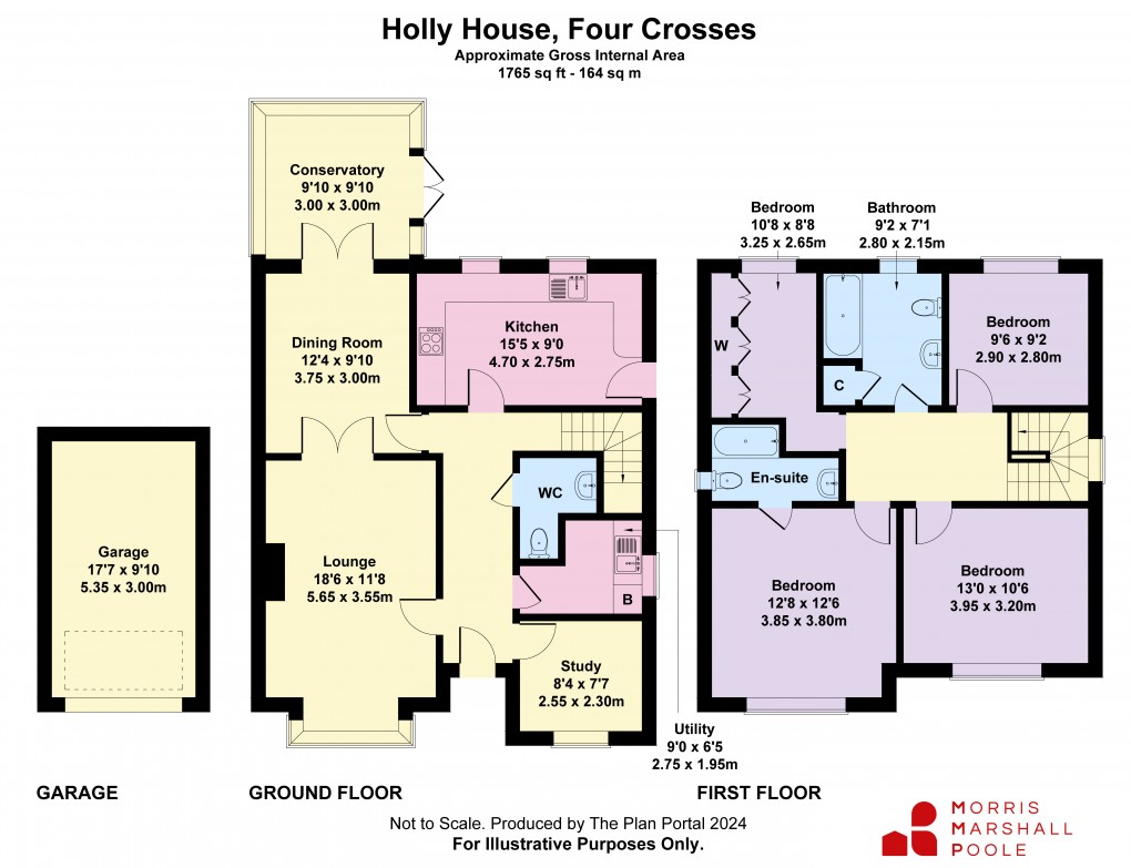 Floorplan for Y Clawdd, Four Crosses, Llanymynech, Powys