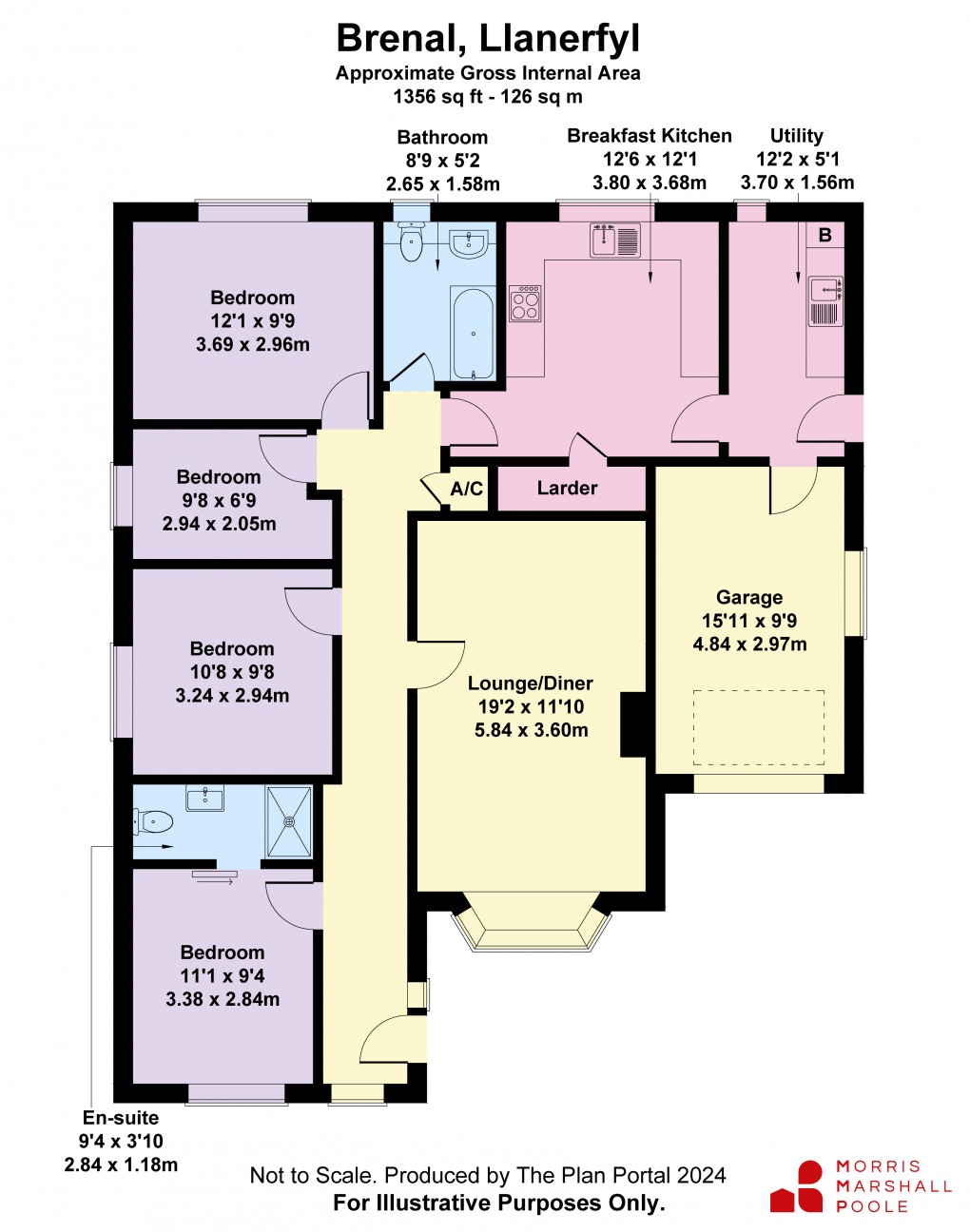 Floorplan for Talerddig Road, Llanerfyl, Welshpool, Powys