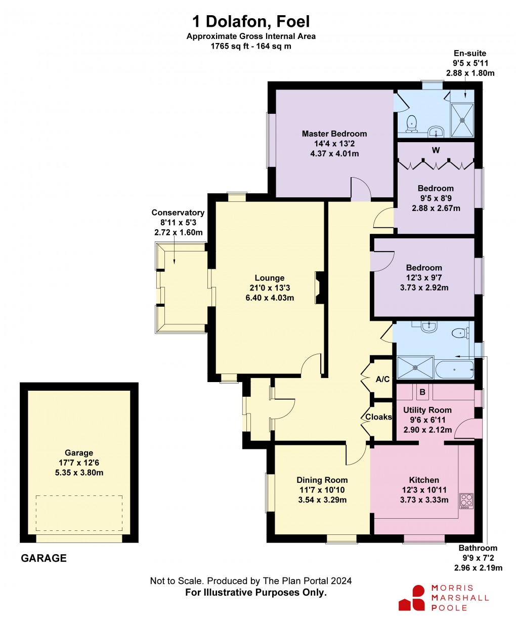 Floorplan for Dolafon, Foel, Welshpool, Powys