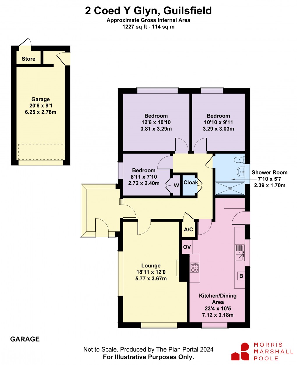 Floorplan for Coed Y Glyn, Guilsfield, Welshpool, Powys