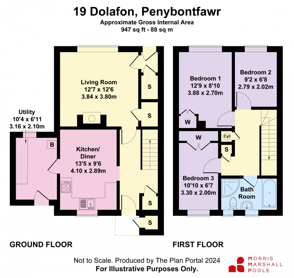 Floorplan for Dolafon, Penybontfawr, Oswestry, Powys