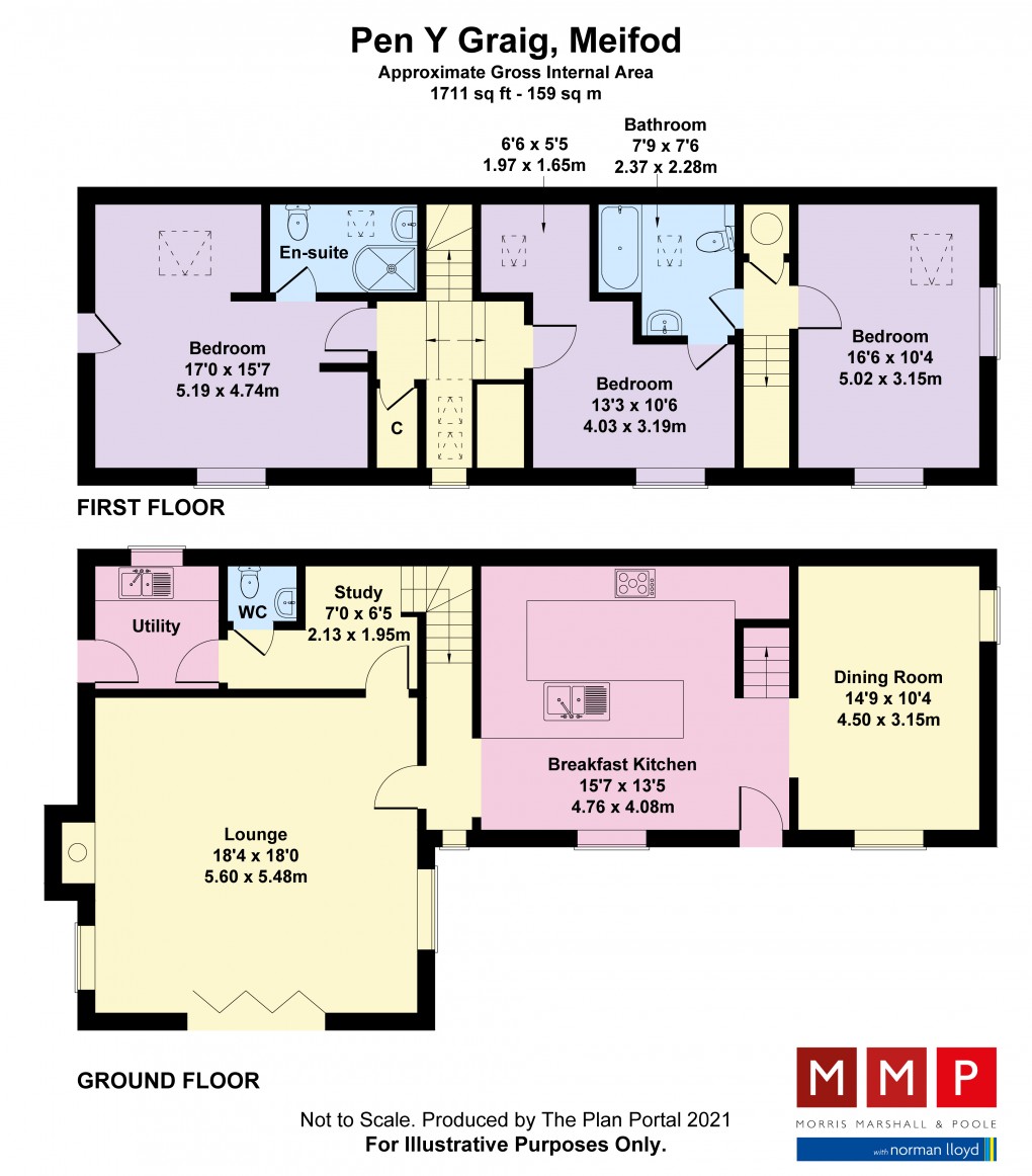 Floorplan for Meifod, Powys