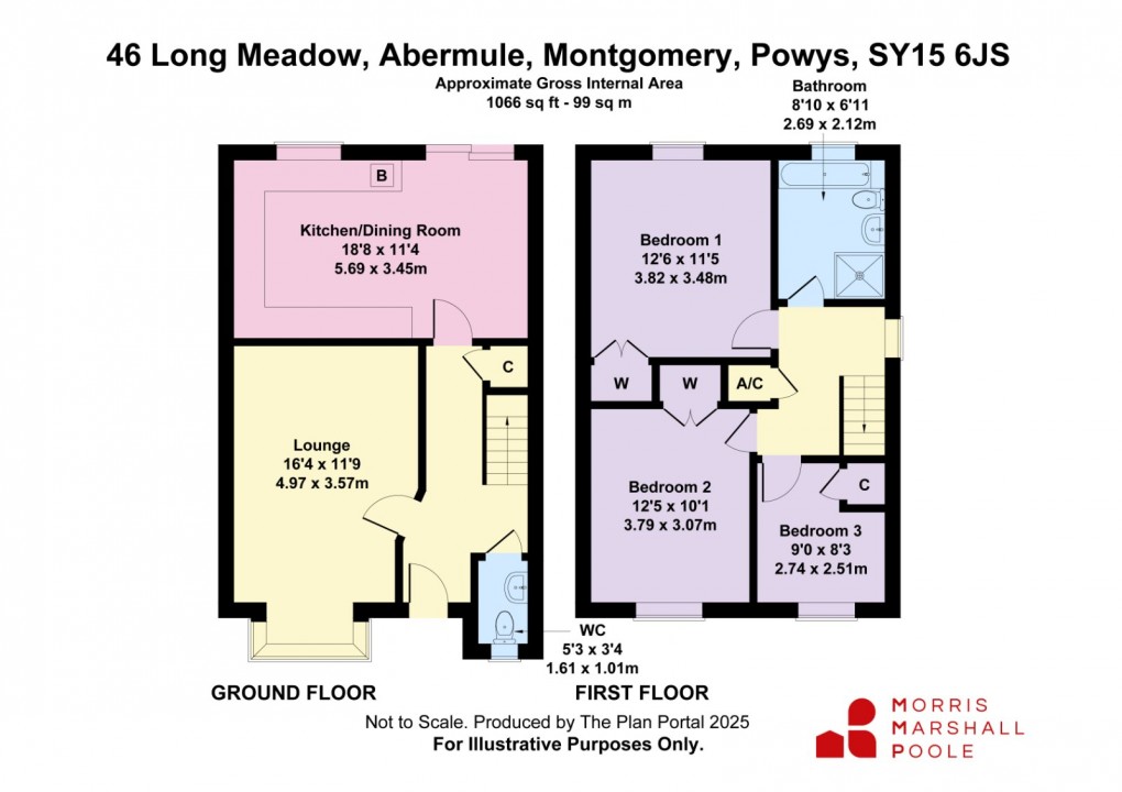 Floorplan for Long Meadow, Abermule, Montgomery, Powys