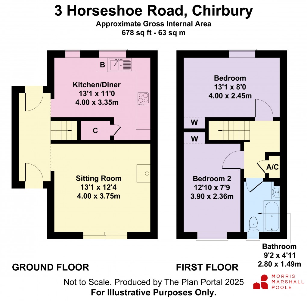 Floorplan for Horseshoe Road, Chirbury, Montgomery, Shropshire